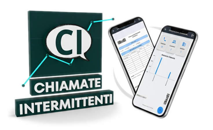 Logo app lavoro a chiamata intermittenti, gestione turni e presenze